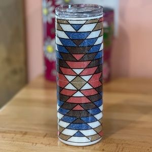 20oz custom glitter Aztec tumbler